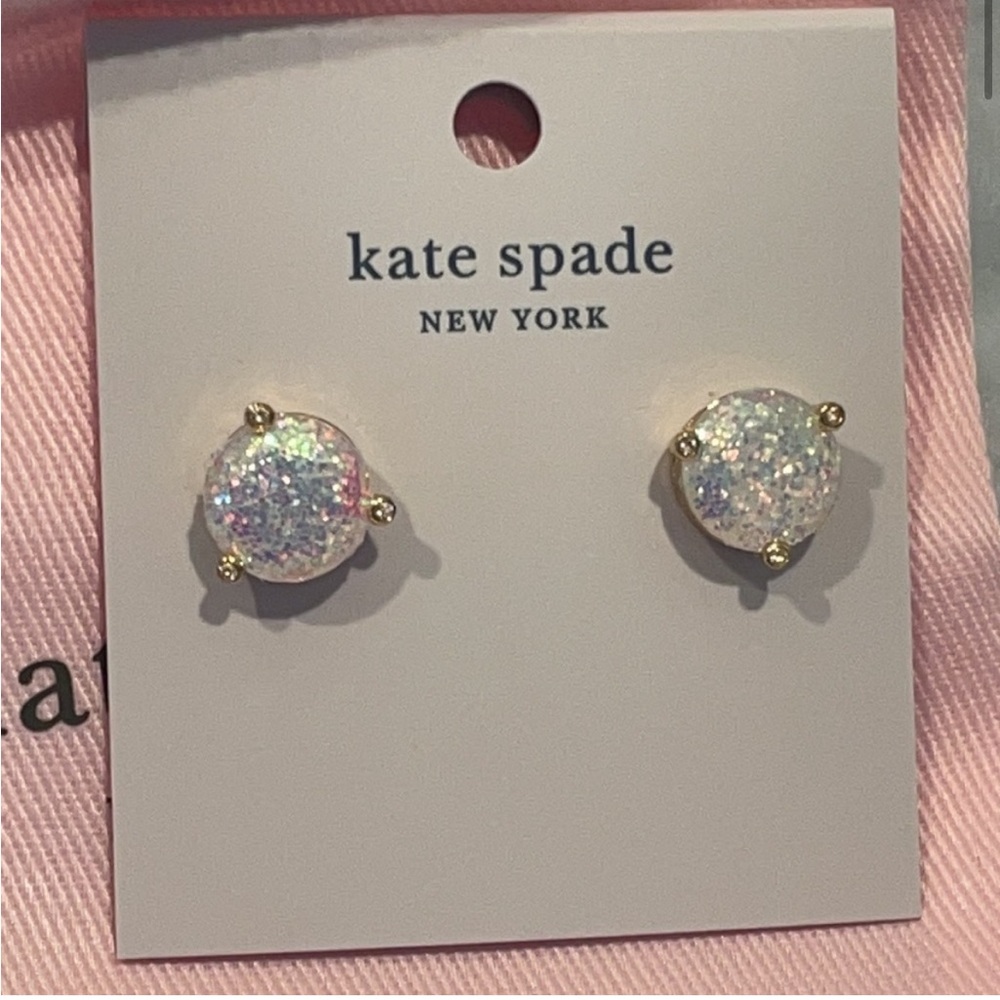 Kate Spade New York Stud Earrings Glitter Opal Earrings NWT - Picture 3 of 4